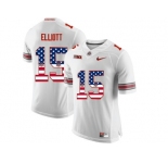 2016 US Flag Fashion Ohio State Buckeyes Ezekiel Elliott #15 College Football Limited Jersey - White