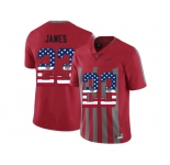 2016 US Flag Fashion Ohio State Buckeyes Lebron James #23 College Football Alternate Elite Jersey - Scarlet