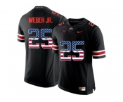 2016 US Flag Fashion Ohio State Buckeyes Mike Weber Jr. #25 College Football Limited Jersey - Blackout