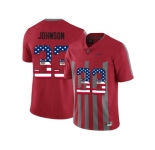 2016 US Flag Fashion Ohio State Buckeyes Pete Johnson #33 College Football Alternate Elite Jersey - Scarlet