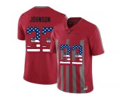 2016 US Flag Fashion Ohio State Buckeyes Pete Johnson #33 College Football Alternate Elite Jersey - Scarlet
