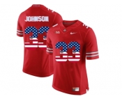 2016 US Flag Fashion Ohio State Buckeyes Pete Johnson #33 College Football Limited Jersey - Scarlet