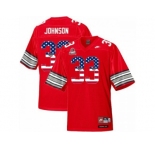 2016 US Flag Fashion Scarlet & Grey Ohio State Buckeyes Pete Johnson #33 College Football Throwback Jersey - Scarlet