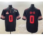 Men's Ohio State Buckeyes #0 OH-IO Black 2025 CFP Final With National Champions Patch F.U.S.E. Vapor Limited Stitched Football Jersey