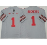 Men's Ohio State Buckeyes #1 Buckeyes Gray 2025 F.U.S.E. Limited Stitched Jersey