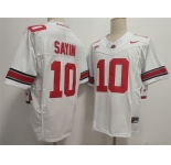 Men's Ohio State Buckeyes #10 Julian Sayin White 2025 F.U.S.E. Limited Stitched Jersey