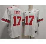 Men's Ohio State Buckeyes #17 Carnell Tate White F.U.S.E. Limited Stitched Jersey