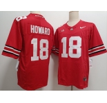 Men's Ohio State Buckeyes #18 Will Howard Red FUSE College Football Jersey