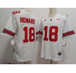 Men's Ohio State Buckeyes #18 Will Howard White FUSE College Football Jersey