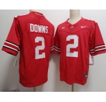 Men's Ohio State Buckeyes #2 Caleb Downs Red FUSE College Stitched Jersey
