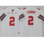 Men's Ohio State Buckeyes #2 Emeka Egbuka White 2025 F.U.S.E. Limited Stitched Jersey