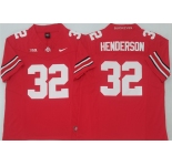 Men's Ohio State Buckeyes #32 TreVeyon Henderson Red 2025 F.U.S.E. Limited Stitched Jersey