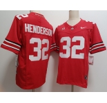 Men's Ohio State Buckeyes #32 TreVeyon Henderson Red FUSE College Football Jersey