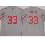 Men's Ohio State Buckeyes #33 Jack Sawyer Grey F.U.S.E. Limited Stitched Jersey