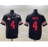 Men's Ohio State Buckeyes #4 Jeremiah Smith Black 2025 CFP Final With National Champions Patch F.U.S.E. Vapor Limited Stitched Football Jersey