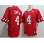 Men's Ohio State Buckeyes #4 Jeremiah Smith Red FUSE College Stitched Jersey