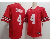 Men's Ohio State Buckeyes #4 Jeremiah Smith Red FUSE College Stitched Jersey