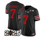Men's Ohio State Buckeyes #7 C.J. Stroud Black 2025 CFP Final Patch F.U.S.E. Vapor Limited Stitched Football Jersey