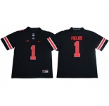 Ohio State Buckeyes #1 Justin Fields Limited College Football Black Jersey