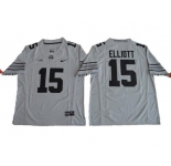 Ohio State Buckeyes #15 Ezekiel Elliott Gridion Grey II Stitched NCAA Jersey