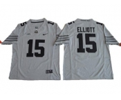 Ohio State Buckeyes #15 Ezekiel Elliott Gridion Grey II Stitched NCAA Jersey