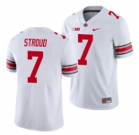 Ohio State Buckeyes #7 C.J. Stroud White Scarlet 2021 College Football Jersey