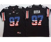Ohio State Buckeyes #97 Joey Bosa Black USA Flag College Football Jersey