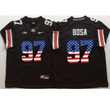 Ohio State Buckeyes #97 Joey Bosa Black USA Flag College Jersey