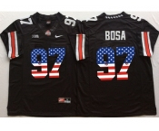 Ohio State Buckeyes #97 Joey Bosa Black USA Flag College Jersey