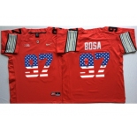 Ohio State Buckeyes #97 Joey Bosa Red USA Flag College Jersey