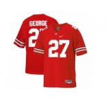 Scarlet & Grey Ohio State Buckeyes Eddie George #27 College Football Throwback Jersey - Scarlet