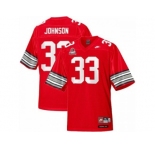 Scarlet & Grey Ohio State Buckeyes Pete Johnson #33 College Football Throwback Jersey - Scarlet