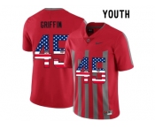2016 US Flag Fashion Youth Ohio State Buckeyes Archie Griffin #45 College Football Alternate Elite Jersey - Scarlet