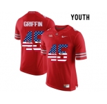 2016 US Flag Fashion Youth Ohio State Buckeyes Archie Griffin #45 College Football Limited Jersey - Scarlet