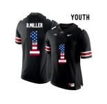 2016 US Flag Fashion Youth Ohio State Buckeyes Braxton Miller #1 College Football Limited Jersey - Black