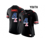 2016 US Flag Fashion Youth Ohio State Buckeyes Curtis Samuel #4 College Football Limited Jersey - Blackout
