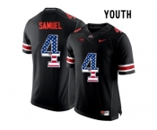 2016 US Flag Fashion Youth Ohio State Buckeyes Curtis Samuel #4 College Football Limited Jersey - Blackout
