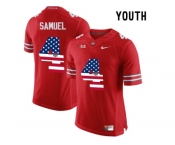 2016 US Flag Fashion Youth Ohio State Buckeyes Curtis Samuel #4 College Football Limited Jersey - Scarlet