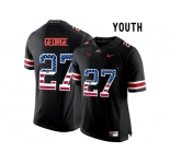 2016 US Flag Fashion Youth Ohio State Buckeyes Eddie George #27 College Football Limited Jersey - Blackout