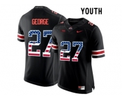 2016 US Flag Fashion Youth Ohio State Buckeyes Eddie George #27 College Football Limited Jersey - Blackout