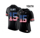 2016 US Flag Fashion Youth Ohio State Buckeyes Ezekiel Elliott #15 College Football Limited Jersey - Black