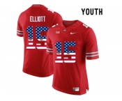 2016 US Flag Fashion Youth Ohio State Buckeyes Ezekiel Elliott #15 College Football Limited Jersey - Scarlet