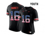 2016 US Flag Fashion Youth Ohio State Buckeyes J.T. Barrett #16 College Football Limited Jersey - Blackout