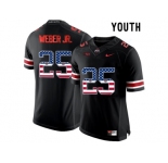 2016 US Flag Fashion Youth Ohio State Buckeyes Mike Weber Jr. #25 College Football Limited Jersey - Blackout