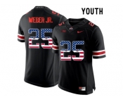 2016 US Flag Fashion Youth Ohio State Buckeyes Mike Weber Jr. #25 College Football Limited Jersey - Blackout