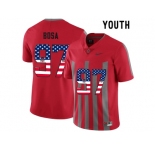2016 US Flag Fashion Youth Ohio State Buckeyes Nick Bosa #97 College Football Alternate Elite Jersey - Scarlet