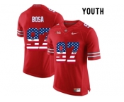 2016 US Flag Fashion Youth Ohio State Buckeyes Nick Bosa #97 College Football Limited Jersey - Scarlet