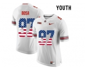 2016 US Flag Fashion Youth Ohio State Buckeyes Nick Bosa #97 College Football Limited Jersey - White