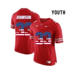 2016 US Flag Fashion Youth Ohio State Buckeyes Pete Johnson #33 College Football Limited Jersey - Scarlet
