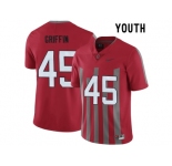 2016 Youth Ohio State Buckeyes Archie Griffin #45 College Football Alternate Elite Jersey - Scarlet